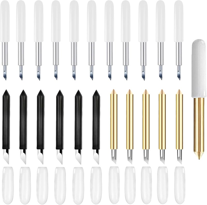 UTNVBTR 23 Pcs Replacement Blades Compatible with Maker 3/4/Maker/Explore 3/4/Explore Air 2/Air/One/Venture-Includ 11PCS 30°Standard Blades 6 PCS 45°Fine-Point Blades and 6PCS 60°Deep Cutting Blades - Image 1